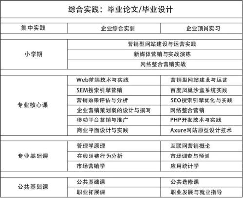 电子商务专业方向包括